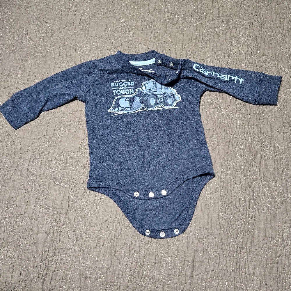 Carhartt Long Sleeve Bodysuit Front end loader 6M